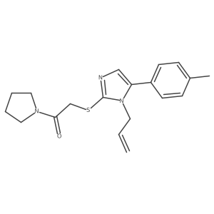 2-((1-allyl-5-(p-tolyl)-1H-imidazol-2-yl)thio)-1-(pyrrolidin-1-yl)ethanone Structure