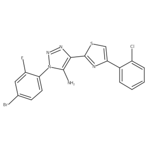 1-(4-bromo-2-fluorophenyl)-4-[4-(2-chlorophenyl)-1,3-thiazol-2-yl]-1H-1,2,3-triazol-5-amine Structure