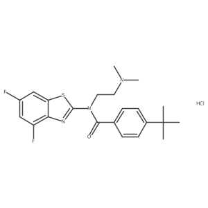 4-(tert-butyl)-N-(4,6-difluorobenzo[d]thiazol-2-yl)-N-(2-(dimethylamino)ethyl)benzamide hydrochloride Structure