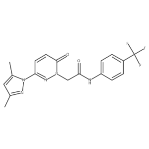 2-(3-(3,5-dimethyl-1H-pyrazol-1-yl)-6-oxopyridazin-1(6H)-yl)-N-(4-(trifluoromethyl)phenyl)acetamide Structure