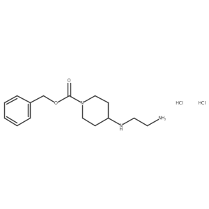Benzyl 4-[(2-aminoethyl)amino]piperidine-1-carboxylate dihydrochloride Structure
