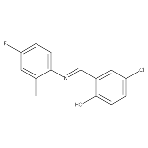 4-chloro-2-{(E)-[(4-fluoro-2-methylphenyl)imino]methyl}phenol Structure