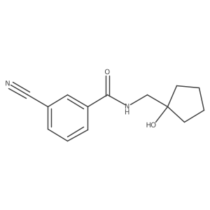 3-cyano-N-((1-hydroxycyclopentyl)methyl)benzamide Structure
