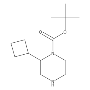 tert-Butyl (R)-2-cyclobutylpiperazine-1-carboxylate Structure