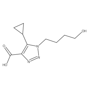 5-cyclopropyl-1-(4-hydroxybutyl)-1H-1,2,3-triazole-4-carboxylic acid结构式