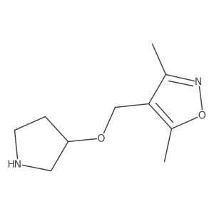 3,5-Dimethyl-4-[(pyrrolidin-3-yloxy)methyl]-1,2-oxazole结构式