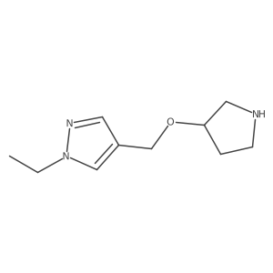 1-ethyl-4-[(pyrrolidin-3-yloxy)methyl]-1H-pyrazole Structure