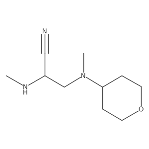 Propanenitrile, 2-(methylamino)-3-[methyl(tetrahydro-2H-pyran-4-yl)amino]- Structure