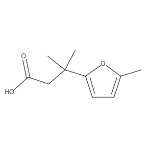 3-Methyl-3-(5-methylfuran-2-yl)butanoic acid结构式
