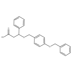 3-({[4-(Benzyloxy)phenyl]methyl}sulfanyl)-3-phenylpropanoic acid Structure
