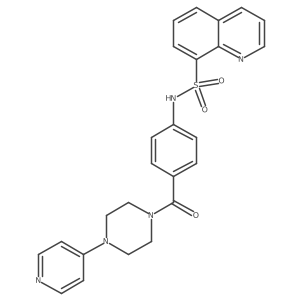 N-[4-[[4-(4-pyridinyl)-1-piperazinyl]carbonyl]phenyl]-8-quinolinesulfonamide结构式
