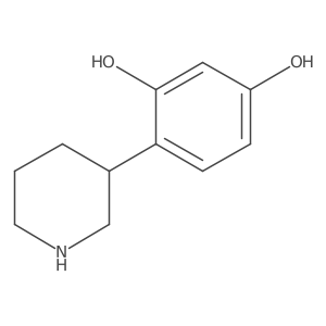 4-(Piperidin-3-yl)benzene-1,3-diol Structure