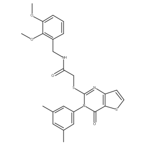 N-(2,3-dimethoxybenzyl)-2-{[3-(3,5-dimethylphenyl)-4-oxo-3,4-dihydrothieno[3,2-d]pyrimidin-2-yl]sulfanyl}acetamide结构式
