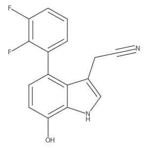 2-(4-(2,3-Difluorophenyl)-7-hydroxy-1H-indol-3-yl)acetonitrile结构式