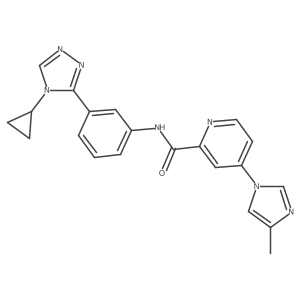 N-(3-(4-cyclopropyl-4H-1,2,4-triazol-3-yl)phenyl)-4-(4-methyl-1H-imidazol-1-yl)picolinamide Structure