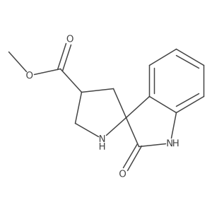Methyl 2-oxo-1,2-dihydrospiro[indole-3,2'-pyrrolidine]-4'-carboxylate结构式