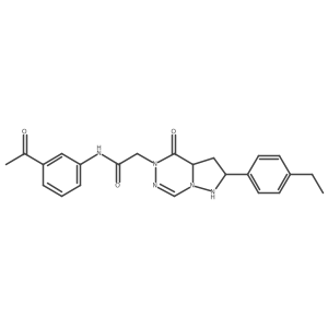 N-(3-acetylphenyl)-2-[2-(4-ethylphenyl)-4-oxo-4H,5H-pyrazolo[1,5-d][1,2,4]triazin-5-yl]acetamide结构式