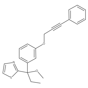 2-[1-Methoxy-1-[3-(3-phenyl-2-propynyloxy)phenyl]propyl]thiazole Structure