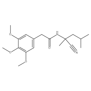 N-(1-cyano-1,3-dimethylbutyl)-2-(3,4,5-trimethoxyphenyl)acetamide Structure
