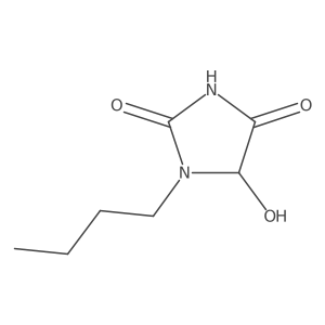 2,4-Imidazolidinedione, 1-butyl-5-hydroxy-, (5R)-结构式