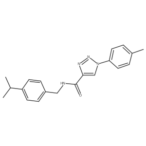 1-(4-methylphenyl)-N-{[4-(propan-2-yl)phenyl]methyl}-1H-1,2,3-triazole-4-carboxamide结构式