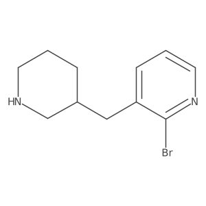 2-Bromo-3-[(piperidin-3-yl)methyl]pyridine Structure