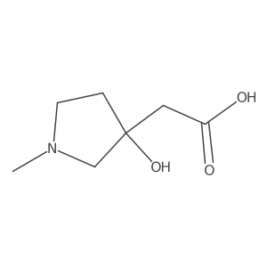2-(3-Hydroxy-1-methylpyrrolidin-3-yl)acetic acid Structure