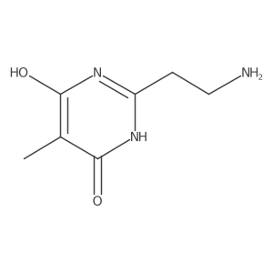 2-(2-Aminoethyl)-6-hydroxy-5-methyl-3,4-dihydropyrimidin-4-one结构式