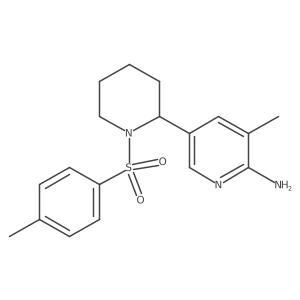 3-methyl-5-[1-(p-tolylsulfonyl)-2-piperidyl]pyridin-2-amine结构式