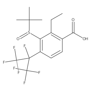 2-Ethyl-4-(1,1,1,2,3,3,3-heptafluoropropan-2-yl)-3-(2-methylpropane-2-sulfinyl)benzoic acid结构式