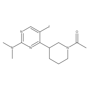 1-(3-(2-(Dimethylamino)-5-iodopyrimidin-4-yl)piperidin-1-yl)ethanone Structure