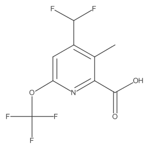 4-(Difluoromethyl)-3-methyl-6-(trifluoromethoxy)picolinic acid Structure