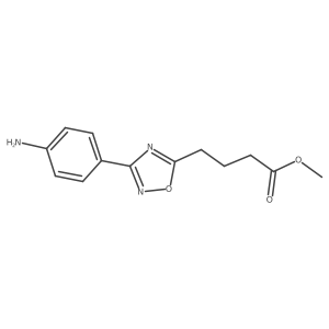 Methyl 4-(3-(4-aminophenyl)-1,2,4-oxadiazol-5-yl)butanoate结构式