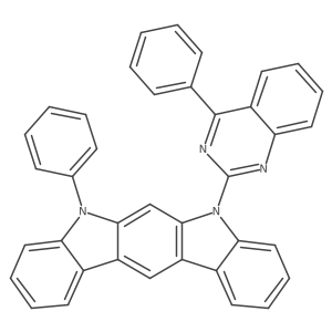 5,7-Dihydro-5-phenyl-7-(4-phenyl-2-quinazolinyl)indolo[2,3-b]carbazole结构式