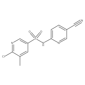 6-chloro-N-(5-cyanopyridin-2-yl)-5-methylpyridine-3-sulfonamide Structure