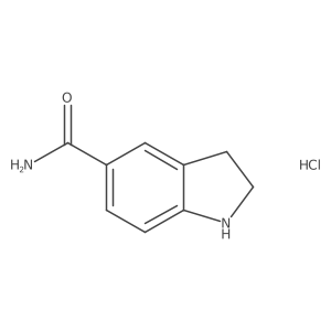 2,3-dihydro-1H-indole-5-carboxamide hydrochloride结构式