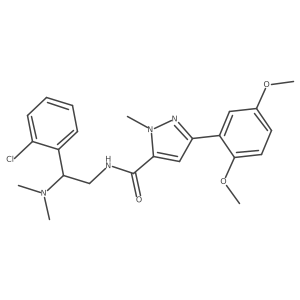N-(2-(2-chlorophenyl)-2-(dimethylamino)ethyl)-3-(2,5-dimethoxyphenyl)-1-methyl-1H-pyrazole-5-carboxamide Structure