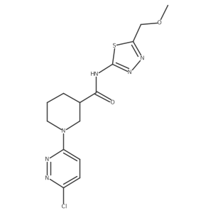 1-(6-chloropyridazin-3-yl)-N-(5-(methoxymethyl)-1,3,4-thiadiazol-2-yl)piperidine-3-carboxamide结构式