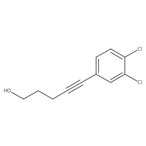 4-Pentyn-1-ol, 5-(3,4-dichlorophenyl)- Structure