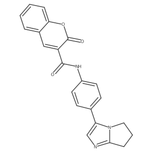 N-(4-(6,7-dihydro-5H-pyrrolo[1,2-a]imidazol-3-yl)phenyl)-2-oxo-2H-chromene-3-carboxamide结构式