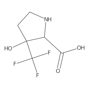 3-Hydroxy-3-(trifluoromethyl)pyrrolidine-2-carboxylic acid结构式