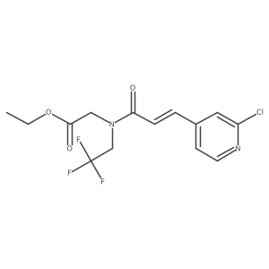 Ethyl 2-[[(E)-3-(2-chloropyridin-4-yl)prop-2-enoyl]-(2,2,2-trifluoroethyl)amino]acetate Structure