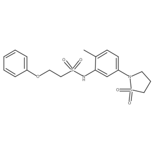 N-(5-(1,1-dioxidoisothiazolidin-2-yl)-2-methylphenyl)-2-phenoxyethanesulfonamide Structure