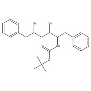 (2S,3S,5S)-2-tert-butoxycarbonylamino-3-hydroxy-5-amino-1,6-diphenylhexane结构式