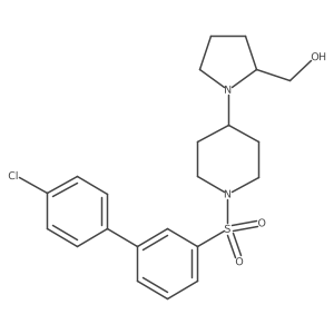 (1-(1-((4'-Chloro-[1,1'-biphenyl]-3-yl)sulfonyl)piperidin-4-yl)pyrrolidin-2-yl)methanol结构式
