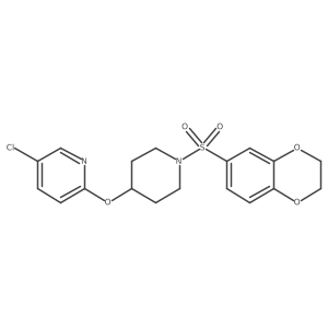 5-Chloro-2-((1-((2,3-dihydrobenzo[b][1,4]dioxin-6-yl)sulfonyl)piperidin-4-yl)oxy)pyridine结构式