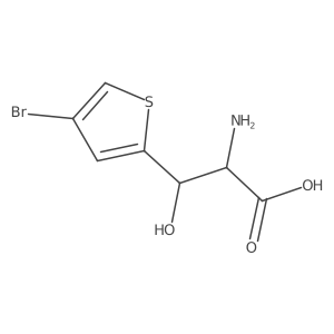2-Amino-3-(4-bromothiophen-2-yl)-3-hydroxypropanoic acid Structure