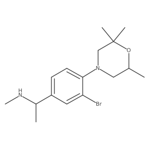 3-Bromo-N,I+/--dimethyl-4-(2,2,6-trimethyl-4-morpholinyl)benzenemethanamine结构式