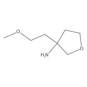 3-(2-Methoxyethyl)oxolan-3-amine结构式