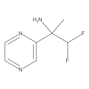 1,1-Difluoro-2-(pyrazin-2-yl)propan-2-amine结构式